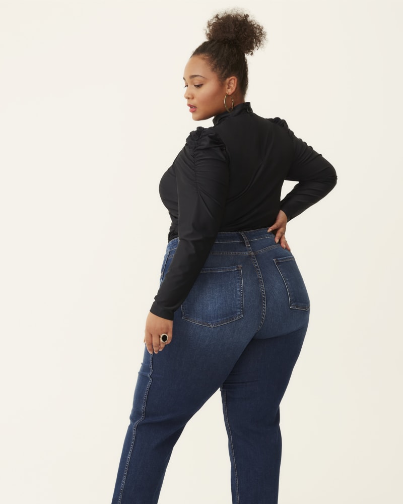 Plus size high waisted straight leg jeans discount